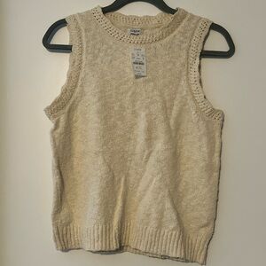 J. Crew Factory Cream Sleeveless Sweater
